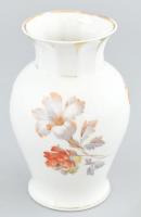 Zsolnay váza, jelzett, kopott, repedt m: 14 cm