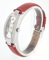 Swarovski quartz női karóra, kövekkel kirakva, működésre nem ellenőrzött, bőr szíjjal, számlap méret...