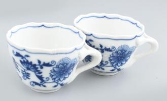 6 személyes hagymavirág mintás mokkás készlet, jelzett, hibátlan