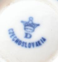 6 személyes hagymavirág mintás mokkás készlet, jelzett, hibátlan