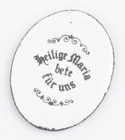 Antik Mária medalion, zománcozott fém, h: 4 cm