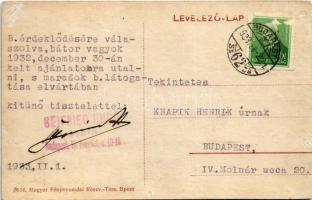 1933 Budapest XIII. Seifried Hugó gépgyára. Forgách utca 10-16. (r)