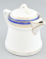 Antik porcelán kiöntő, kézzel festett, jelzés nélkül, alján 1863 számmal (formaszám?), apró kopásnyo...