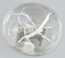 Polyák János (1967-): Gomba (cím nélkül). Üvegművészeti alkotás. Szabadon öntött. Jelzés nélkül. Apr...