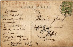 1907 Budapest, lószerszám és szíjgyártó műhely, belső munkásokkal. Szilágyi fényképész, photo (EK)