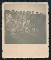 cca 1950 Azonosítatlan magyar labdarúgó csapat 6x9 cm