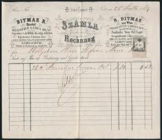 1864 Ditmar R. lámpaolaj bolt fejléces számla