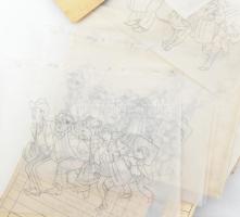 cca 1970 A Mézga-család c. rajzfilm (r: Nepp József, Ternovszky Béla) Óriási eredeti rajzgyűjtemény ...