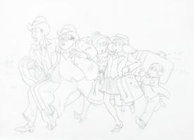 cca 1970 A Mézga-család c. rajzfilm (r: Nepp József, Ternovszky Béla) Óriási eredeti rajzgyűjtemény ...