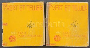 Yvert tengerentúli katalógus 1980 2 kötetben (javított gerinc)