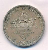1938. 5P Ag "Szent István" T:1-,2 kis ph., patina
Adamo P8.1
