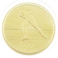 Oroszország 2014. 50R Au "Szocsi Téli Olimpia - Korcsolya" tanúsítvánnyal, tokban (7,84g/0...