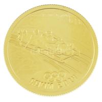 Oroszország 2014. 50R Au "Szocsi Téli Olimpia - Bob" tanúsítvánnyal, tokban (7,84g/0.999) ...