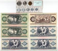 1962-1969. 10Ft (2xklf) + 1975. 20Ft + 1980. 20Ft (2x) + 1989. 50Ft + 1980. 5f-10Ft (8xklf) hiányos ...