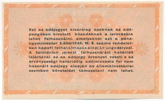 1946. 100.000.000AP kissé felfelé tolódott nyomattal T:I,I- apró fo.
Adamo P55