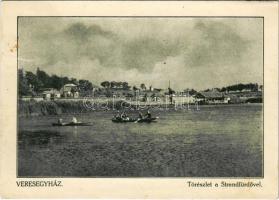 1929 Veresegyház, tó és strandfürdő (fl)