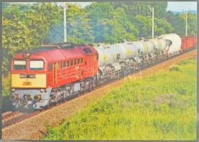 50 db MODERN magyar M62 és M63 klb diezel mozdony képeslap sorozat + 32 db MODERN vasúti gép- és műh...