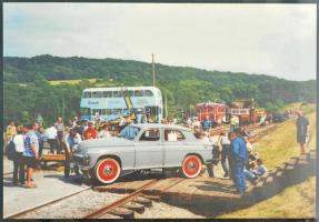 50 db MODERN magyar M62 és M63 klb diezel mozdony képeslap sorozat + 32 db MODERN vasúti gép- és műh...