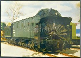 50 db MODERN magyar M62 és M63 klb diezel mozdony képeslap sorozat + 32 db MODERN vasúti gép- és műh...