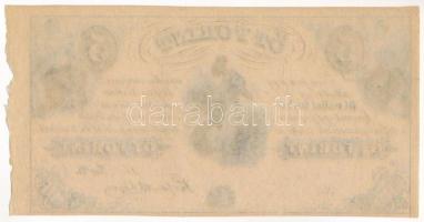 1852. 5Ft "Kossuth bankó" kitöltetlen, "D" T:I 
Hungary 1852. 5 Forint "D&...