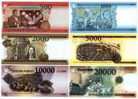 2018. "Soros pénz" 500Ft + 1000Ft + 2000Ft + 5000Ft + 10.000Ft + 20.000Ft fantázia bankjeg...