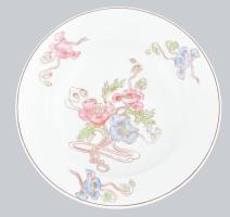 Szecessziós porcelán tányér, Kézzel festett, formaszámmal jelzett, hibátlan d: 23 cm
