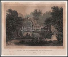 Eduard Willmann (1820-1877) után, J. Richter metszése: Romok a schönbrunni kastély parkjában (Ruine ...