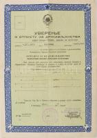 1954 Jugoszláv állampolgársági bizonyítvány szabadkai férfi részére