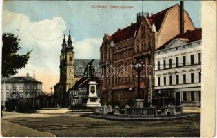 1913 Sopron, Széchenyi tér, óra (Rb)