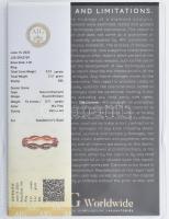 Arany (Au) 14K rosegold fonott gyűrű gyémántokkal kirakva, 0,51 ct, méret: 53, bruttó: 2,41 g