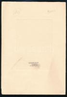 Pohárnok Zoltán (1905-1976): Vitorlás. Rézkarc, papír, jelzett. Hátoldalán a művész bélyegzőjével. 1...