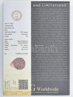 Arany (Au) 14K rosegold gyűrű gyémántokkal kirakva, 1,2 ct, méret: 54, bruttó: 7,6 g