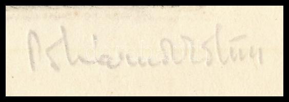 Pohárnok Zoltán (1905-1976): Női portré. Rézkarc, papír, jelzett. Kissé foltos. 9x6 cm