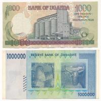 Türkmenisztán 1993. 1M + Románia 1998. 5000L + Tanzánia 2003. 500Sh + Uganda 2007. 1000Sh + Zimbabwe...