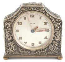 Haller mechanikus asztali óra, nem működik, kopásokkal, m: 7,5 cm