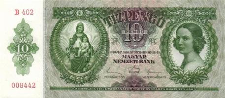 1936. 10P (4x) egymás utáni sorszámokkal T:I