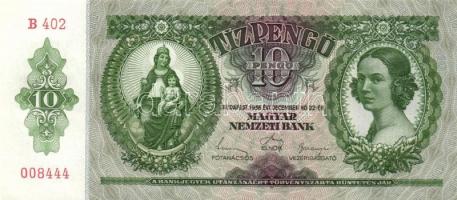 1936. 10P (4x) egymás utáni sorszámokkal T:I