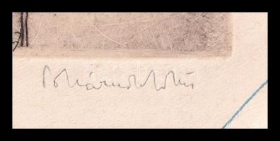 Pohárnok Zoltán (1905-1976): Anya gyermekével. Rézkarc, papír. Jelzett. Próbanyomat. 13,5x18,5 cm