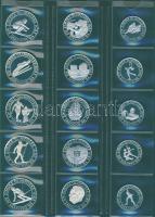 Jugoszlávia 1982-84. 100D Ag (5x), 250D Ag (5x), 500D Ag (5x) komplett "Olimpia" sor! T:PP R! Tanúsítvánnyal!