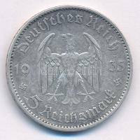 Német Harmadik Birodalom 1935A 5M Ag "Garnisonkirche" T:2,2- patina German Third Reich 193...
