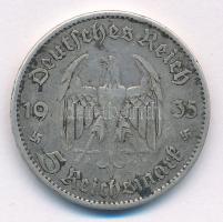 Német Harmadik Birodalom 1935A 5M Ag "Garnisonkirche" T:2- patina German Third Reich 1935A...
