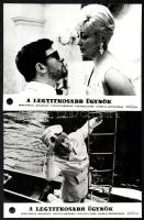 cca 1967 ,,A legtitkosabb ügynök" című csehszlovák kémfilmparódia jelenetei és szereplői, 17 db...