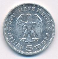 Német Harmadik Birodalom 1935A 5M Ag "Paul von Hindenburg" T:2 German Third Reich 1935A 5 ...