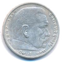 Német Harmadik Birodalom 1935A 5M Ag "Paul von Hindenburg" T:1-,2 patina German Third Reic...