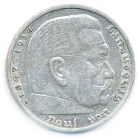 Német Harmadik Birodalom 1935A 5M Ag "Paul von Hindenburg" T:2,2- patina German Third Reic...