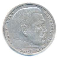 Német Harmadik Birodalom 1935A 5M Ag "Paul von Hindenburg" T:2,2- patina German Third Reic...