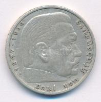 Német Harmadik Birodalom 1935A 5M Ag "Paul von Hindenburg" T:2- patina German Third Reich 1935A 5 Reichsmark Ag "Paul von Hindenburg" C:VF patina Krause KM#86