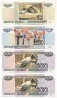 Oroszország 1997. 10B + 50B + 500B (2x) fantázia bankjegy T:1 Russia 1997. 10 Beans + 50 Beans + 500 Beans (2x) fantasy banknote C:UNC