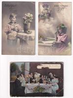 20 db RÉGI ünnepi üdvözlő képeslap / 20 pre-1945 holiday greeting postcards