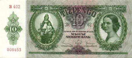 1936. 10P (3x) egymás utáni sorszámokkal T:I